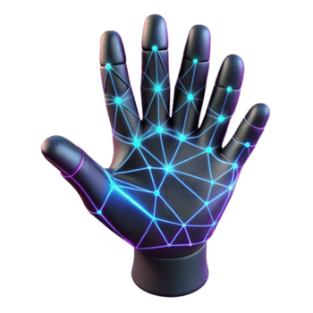stunning artistic Cybernetic Hand Digital Network, Glowing Lines, Futuristic Technology exclusive png