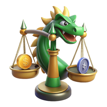 serene abstract Dragon Scales Weighing Currency Tokens professional png