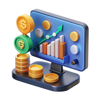 magnificent abstract Financial Growth Monitor Analyze Investment Trends high quality png