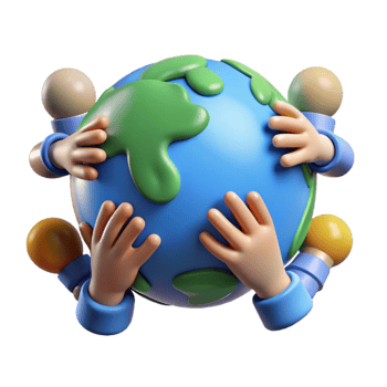 impressive minimalist Global Unity Hands Protecting Earth high resolution png