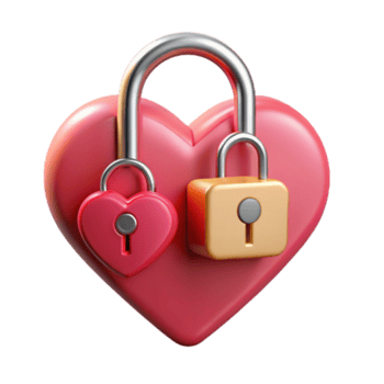 vibrant modern Heart-Shaped Lock Symbol of Love and Security professional png