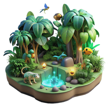 magnificent contemporary Enchanted Jungle 3D Island Adventure high resolution png
