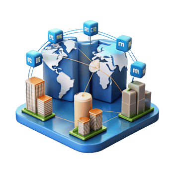 stunning minimalist Global Business Network Interconnected Offices Data Flow exclusive png