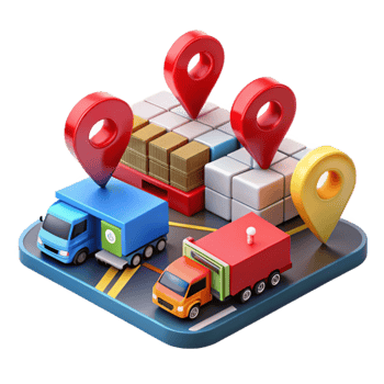 serene modern Optimizing Logistics Real-time Tracking and Delivery 4K png