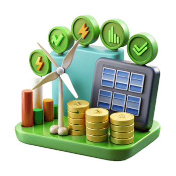 beautiful vintage Green Energy Investment Renewable Power Financial Growth detailed png
