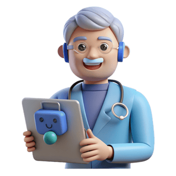 dramatic classic Doctor Using Digital Tablet for Patient Care high resolution png