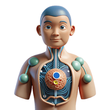 elegant modern 3D Animated Human Anatomy Internal Organs Systems original png