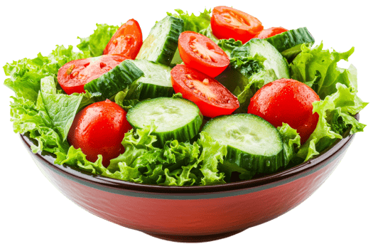 Fresh garden salad with tomatoes and cucumbers png