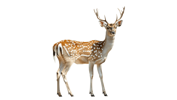 Majestic deer standing gracefully in natural light png