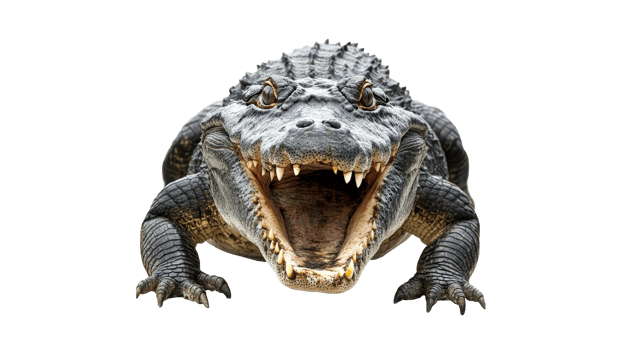 Close encounter with a powerful crocodile png