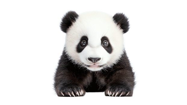 Cute panda cub crawling towards the camera png