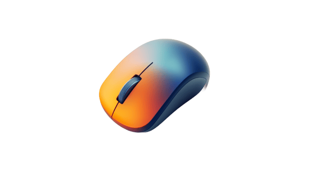 Stylish wireless mouse with gradient design png