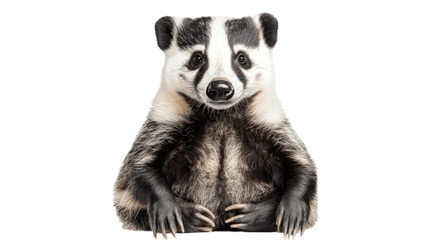 Cute panda looking directly at the camera transparent png