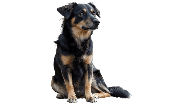 Beautiful mixed breed dog posing for the camera png