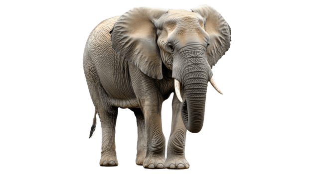 Majestic elephant standing in natural habitat png