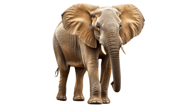 Majestic elephant walking gracefully in nature png