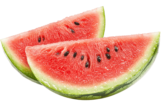 Fresh watermelon slices served on a dish png