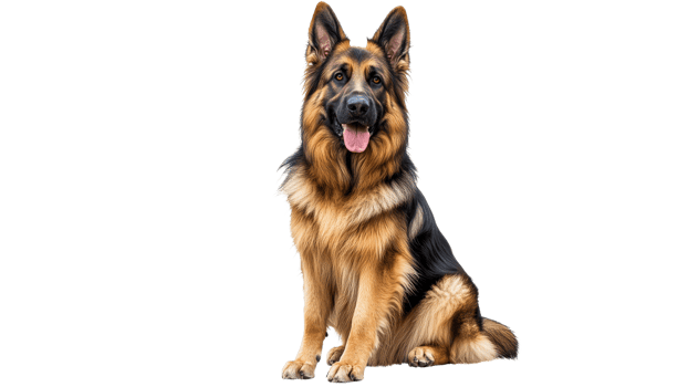 German shepherd against white background png