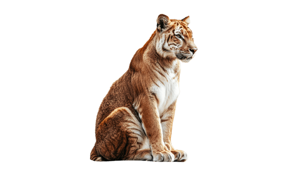 Rare hybrid showcases unique tiger traits png