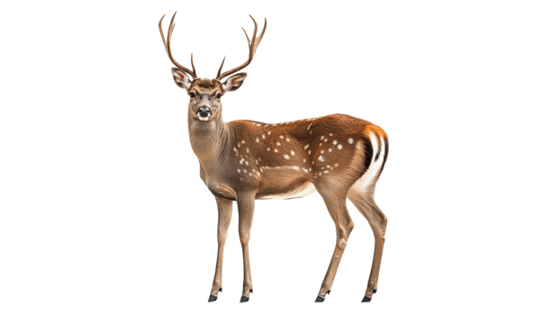 Spotted deer standing gracefully in nature png