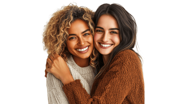 Close friends share a joyful moment indoors png