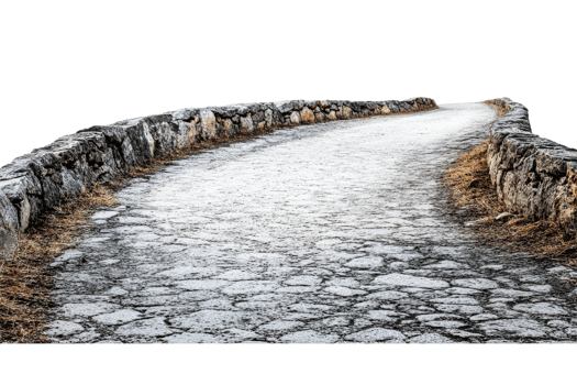 Stone path through nature at sunset png