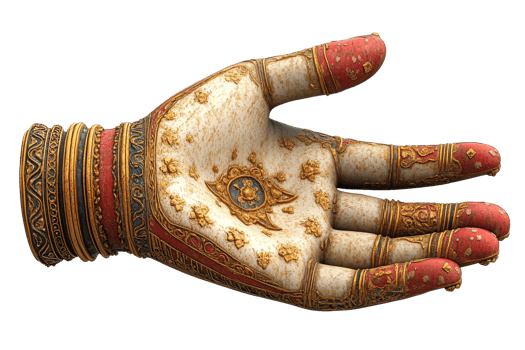 Vivid stylized hand sculpture png