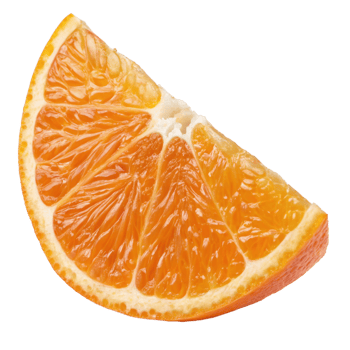 Fresh Orange Slice isolated on transparent background png