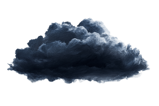 Dark storm cloud hovering against white background png