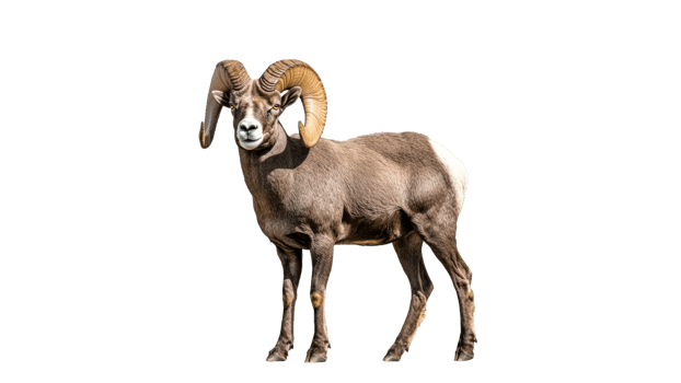 Majestic ram stands proud in natural habitat png