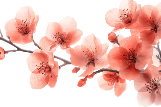 Cherry blossom branch in bloom during spring png