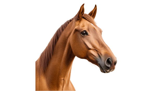 Gentle portrait of a brown horse png