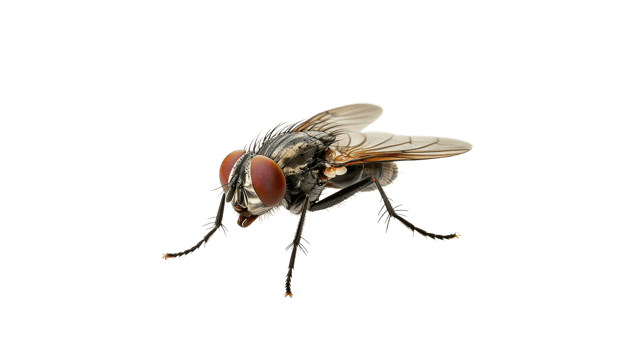 Close up of a fly with detailed features captured png