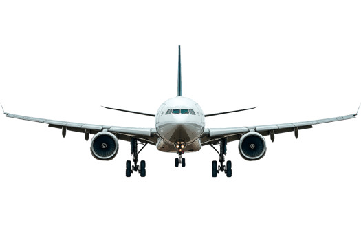 Airplane preparing for landing at a busy airport png