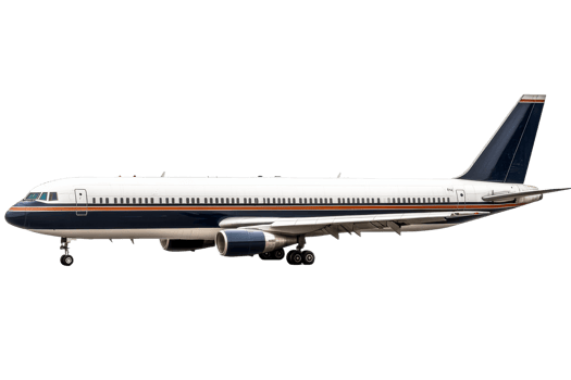 Boeing 767 aircraft parked at a hangar png
