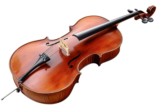 Violin on a lit white surface png