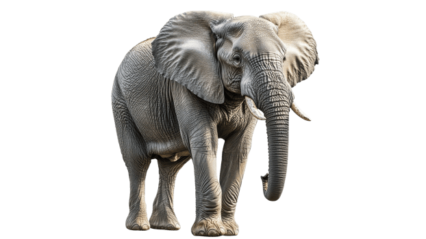 Elephant walking gracefully in natural habitat transparent background png