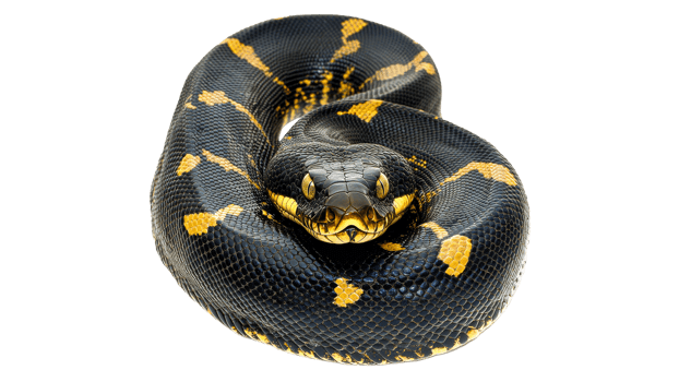 Large snake with yellow markings seen png