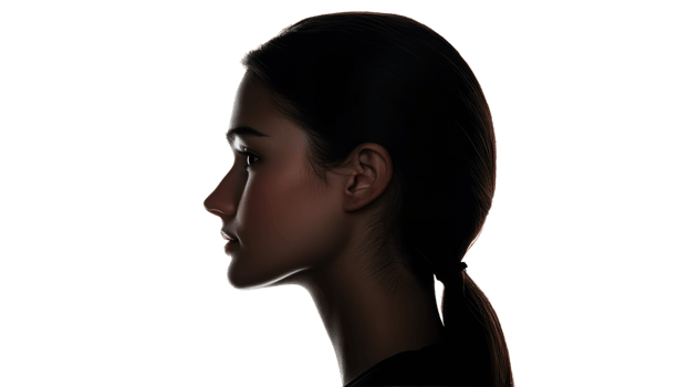 Womans silhouette on transparent background png