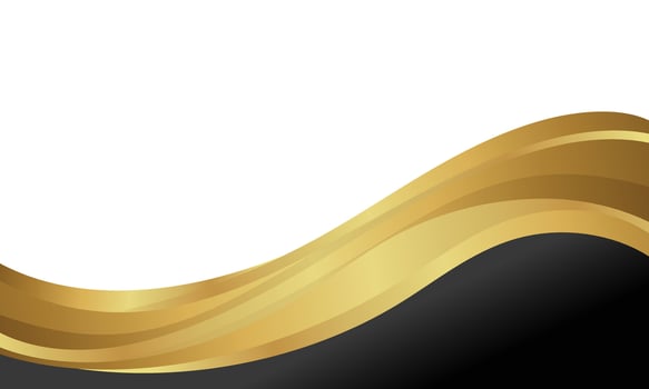 Abstract black and gold wave luxury banner background vector