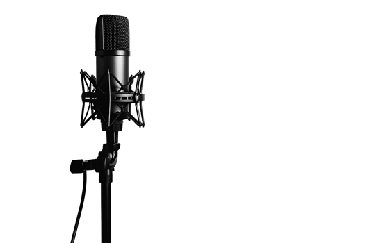 Microphone with Shock Mount on Stand png