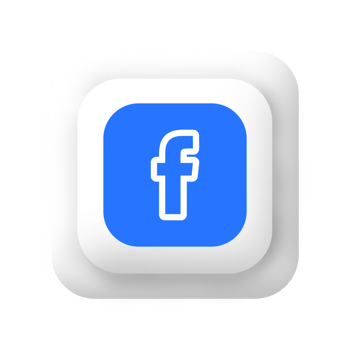 Facebook icon blue and white shape png