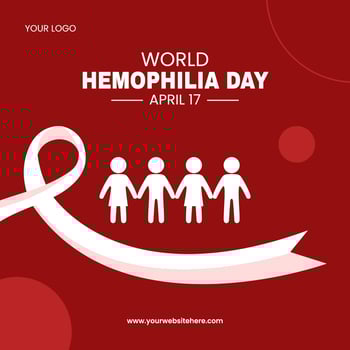 Illustration of World Hemophilia Day Social Media Design in Flat Style vector