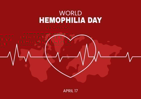Illustration of World Hemophilia Day Social Media Design in Flat Style Background vector