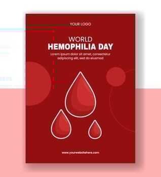 World Hemophilia Day Social Media Vertical Poster Design in Flat Cartoon Illustration vector