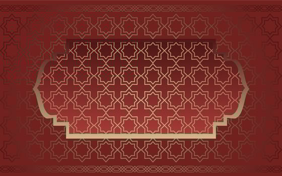 Islamic pattern background with Maron gradient vector