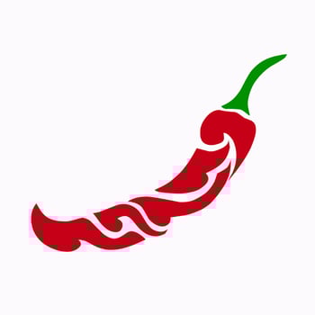 Tribal art design abstract chili red vector
