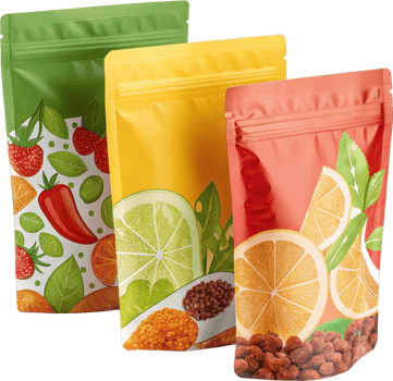 Vibrant Flavor Savor Bags Appetizing Food Packaging Designs for Retail and Online Stores png