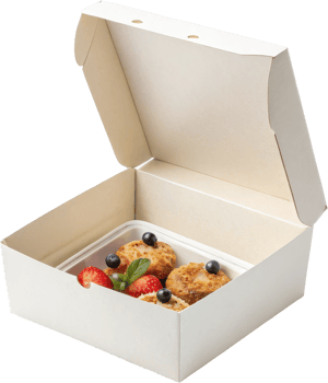 Empty Cardboard Snap Lock Box for Storage or Shipping Delivery png