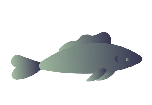 Silver small fish. vector